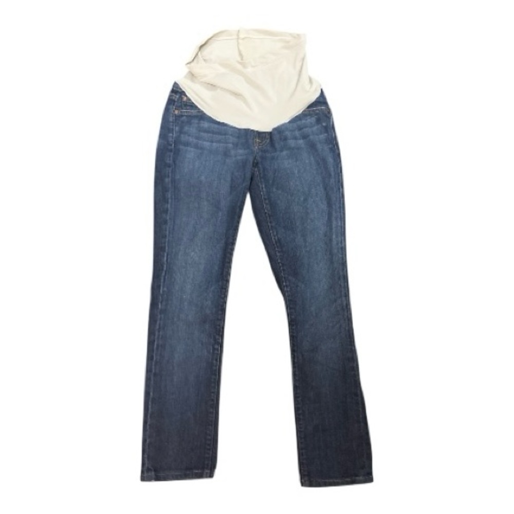 7 FOR ALL MANKIND Roxanne Maternity Jeans Size 28 Medium Wash Straight Leg
